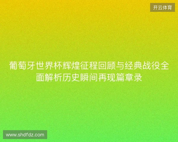 葡萄牙世界杯辉煌征程回顾与经典战役全面解析历史瞬间再现篇章录